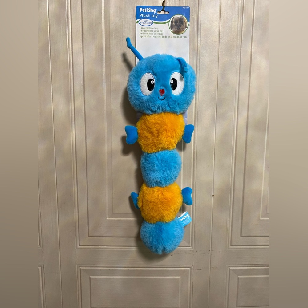 Brand New Petking Caterpillar Dog Toy Squeakers 20” Large Plush
